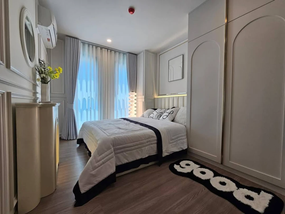 For rent, Aspire Ratchayothin, a nice room, very livable, decorated in soothing colors, fully furnished, book now!