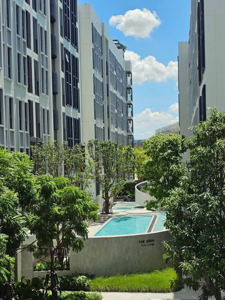 For rent, Aspire Ratchayothin, a nice room, very livable, decorated in soothing colors, fully furnished, book now!