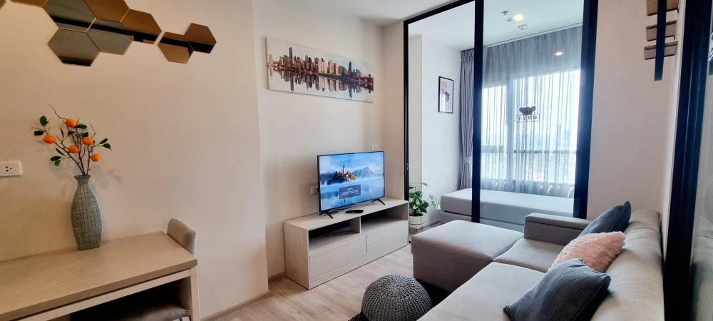 For rent, Niche Mono Mega Space Bangna project, beautiful view room, fully furnished with electrical appliances, ready to move in, reserve now!