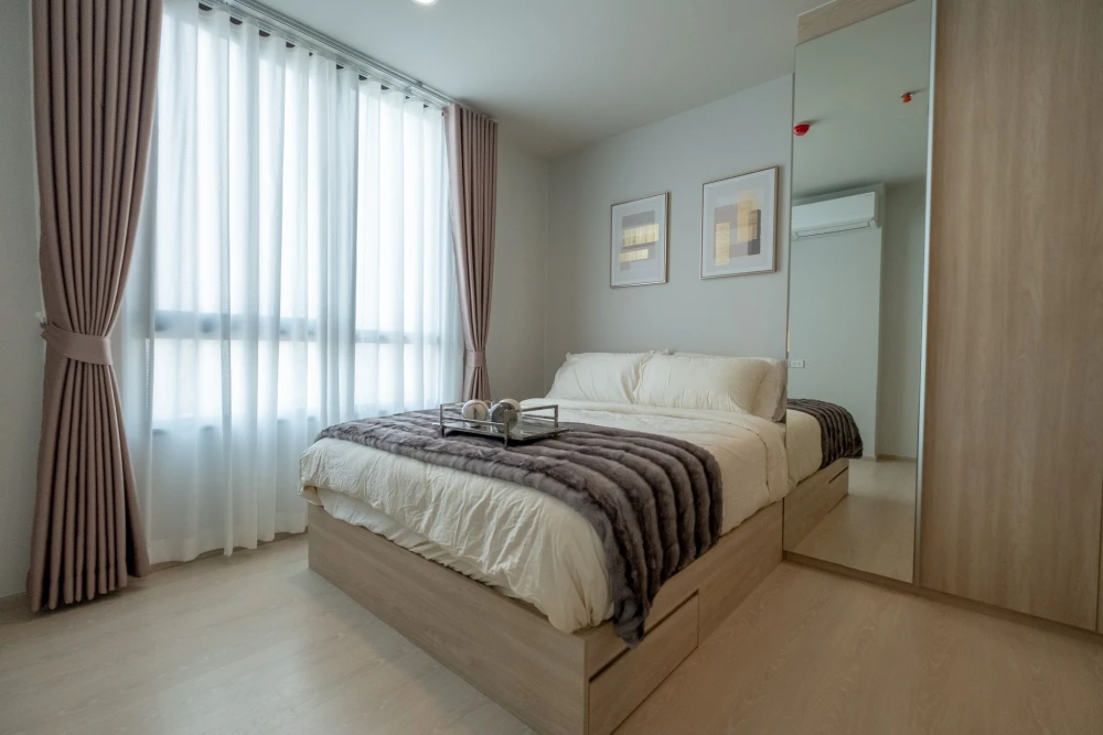For rent!! Noble New Mega Plus Bangna, 28th floor, corner room, spacious room, fully furnished, hurry to book now, urgent!!