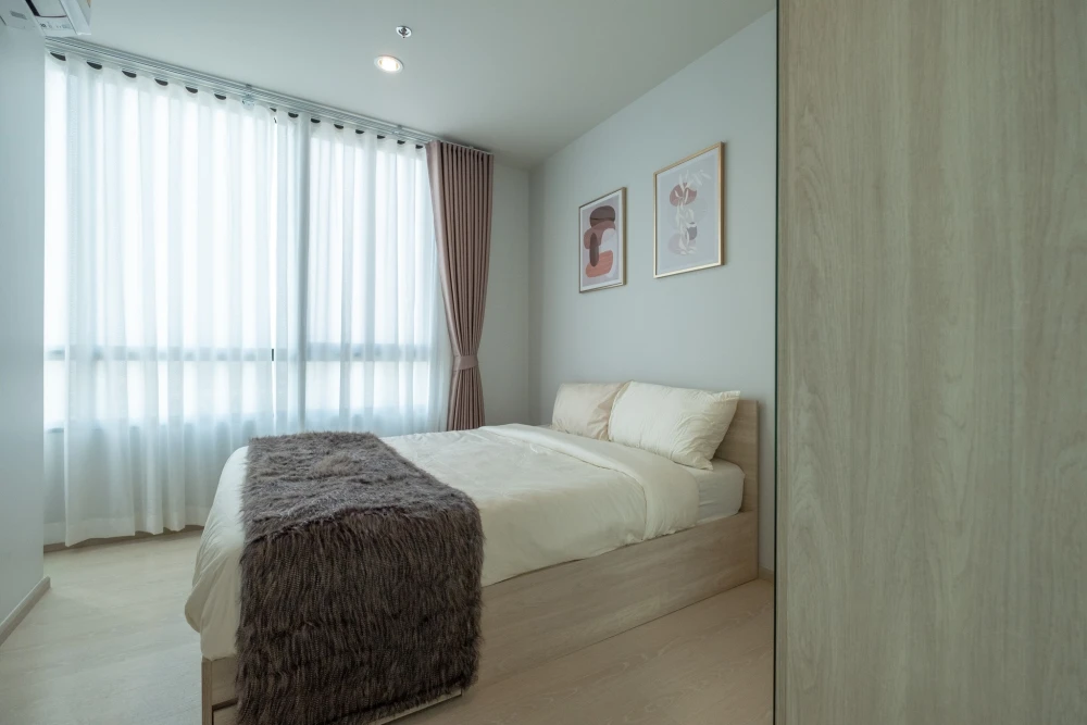 For rent!! Noble New Mega Plus Bangna, 28th floor, corner room, spacious room, fully furnished, hurry to book now, urgent!!