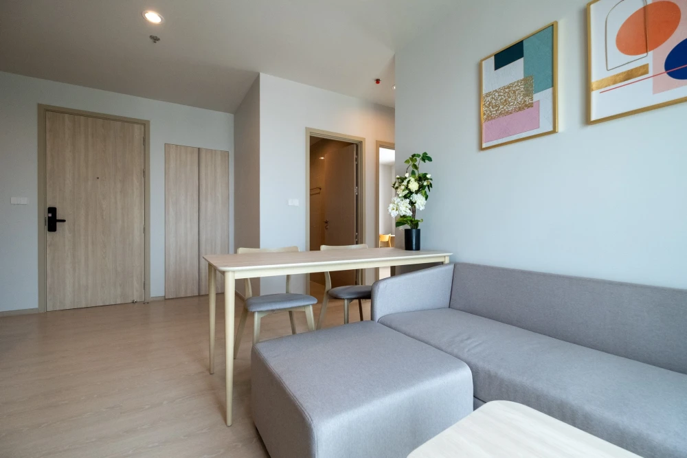 For rent!! Noble New Mega Plus Bangna, 28th floor, corner room, spacious room, fully furnished, hurry to book now, urgent!!