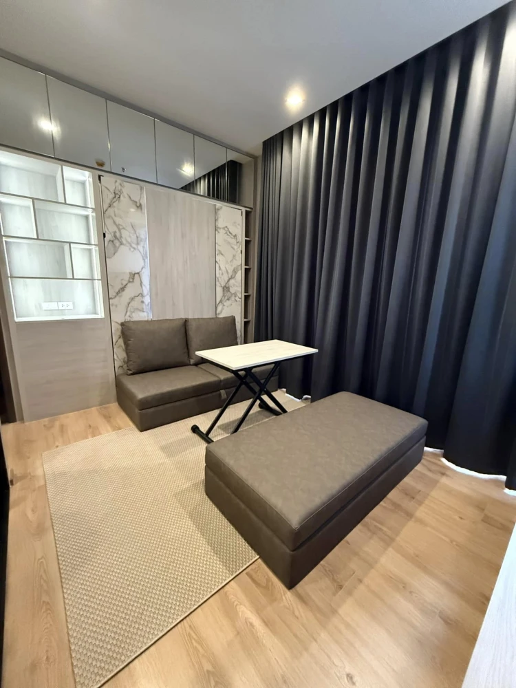 For rent: Noble Around Ari, high floor, built-in furniture, L-shaped sofa with foldable bed, making the most of the space.