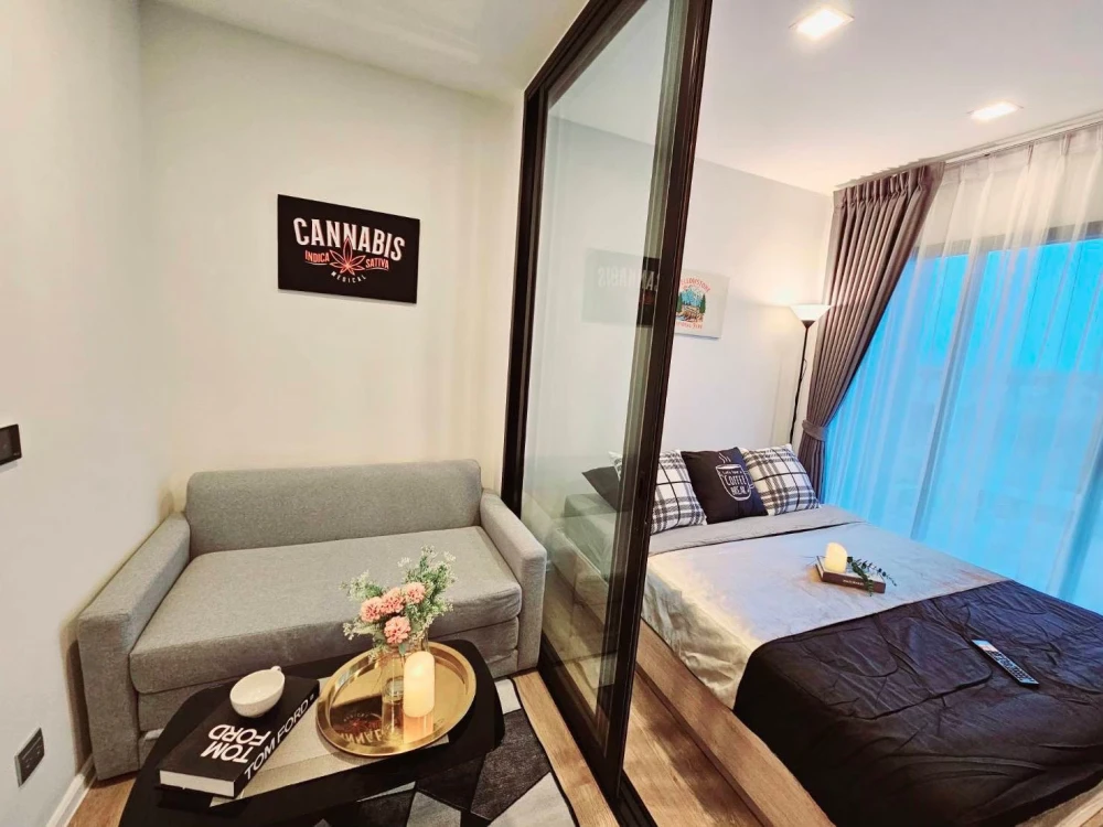 For rent: Modiz Sukhumvit 50, 7th floor, Building B, 1 bedroom, fully furnished, ready to reserve now.