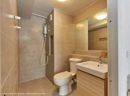For rent: Mori Condominium, Muang Thong Thani, room 27.08 sq m., 5th floor, outside view, interested, come take a look.