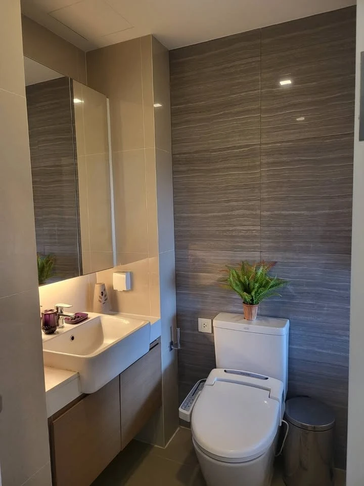 For rent: Knightsbridge The Ocean Sriracha, 6th floor, just the right height, shady and comfortable garden view, fully furnished, hurry up and grab it