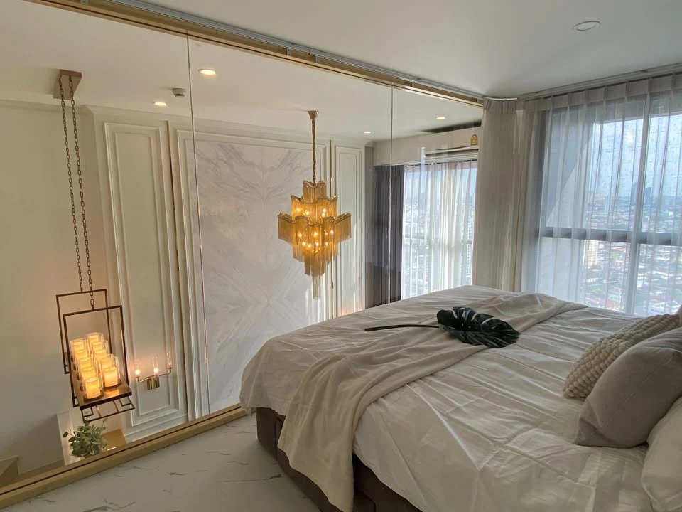 For rent: Knightsbridge Prime Sathorn, 2 bedrooms, 1 bathroom, beautifully decorated with built-in furniture, Modern Luxury style, hurry and reserve n