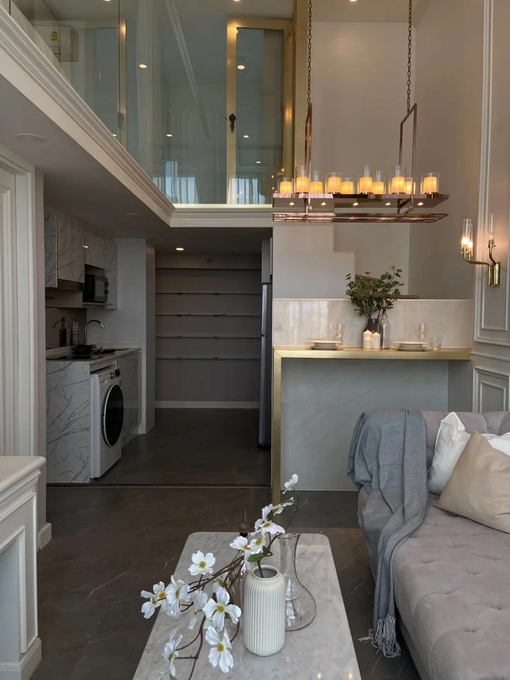 For rent: Knightsbridge Prime Sathorn, 2 bedrooms, 1 bathroom, beautifully decorated with built-in furniture, Modern Luxury style, hurry and reserve n