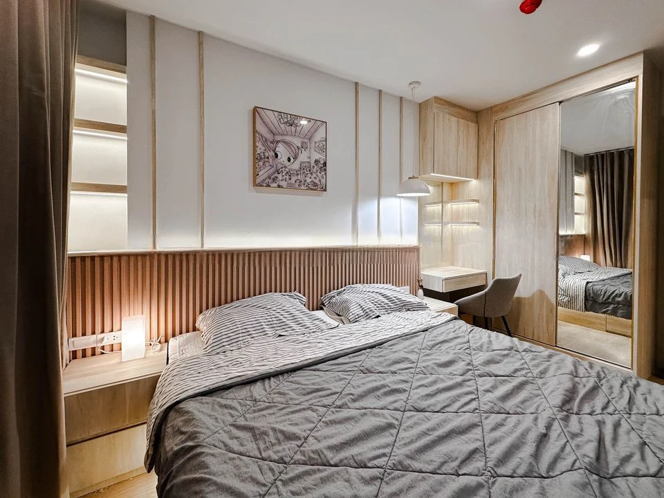 For rent: Life Rama 4 - Asoke, fully furnished, minimalist style, Bang Krachao curve view, book now!