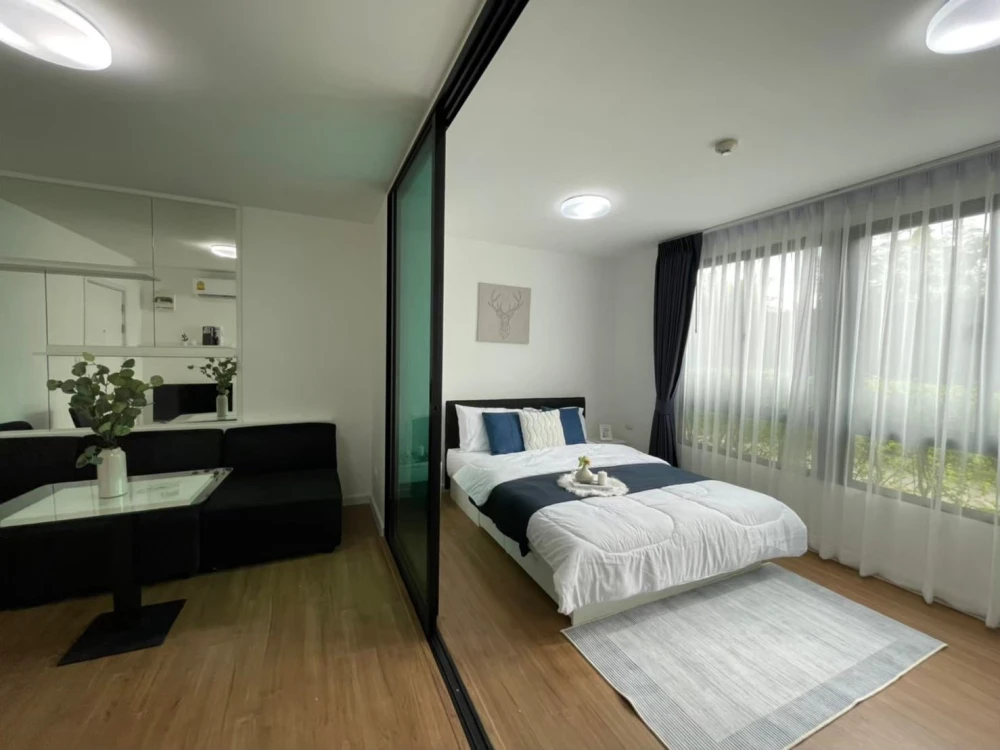Condo for rent, iCondo Salaya. Nice room, fully furnished, 1st floor, easy access. Book now!
