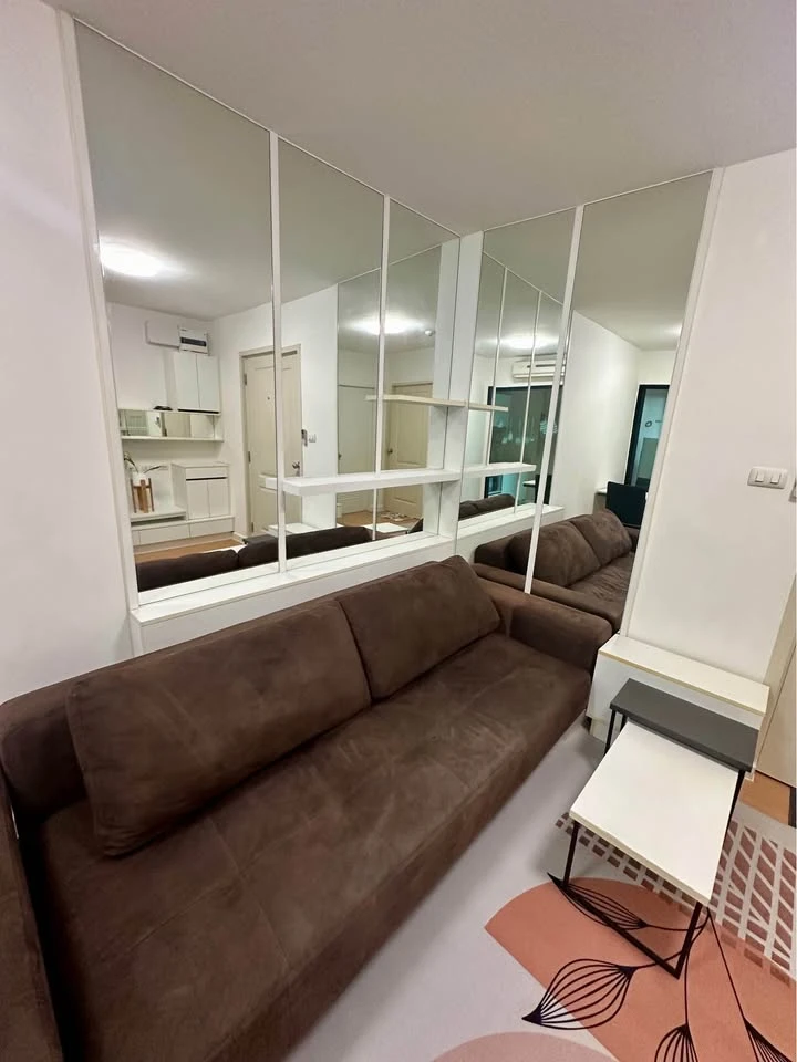 Condo for rent, I Condo Sukhumvit 105, garden view, 5th floor, near the parking building, separate rooms, very worth booking.