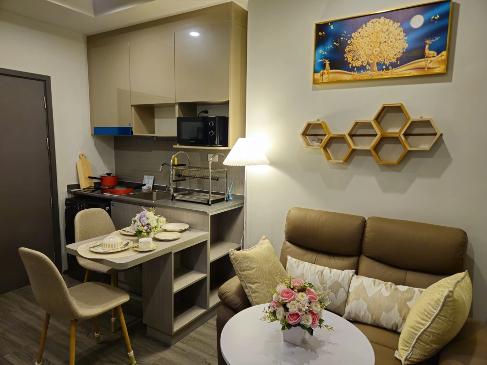 For rent!! Ideo Ramkhamhaeng - Lamsalee Station, 17th floor, fully furnished, ready to move in! Don't miss out!!