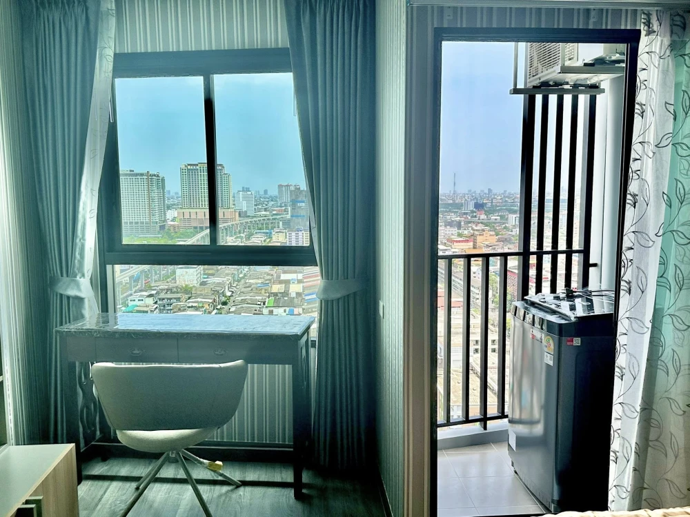 For rent: Ideo Ramkhamhaeng Lamsalee Station, high floor, ready to move in, fully furnished, hurry and reserve now!!
