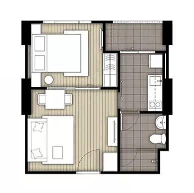 For rent: Ideo Sukhumvit 115, spacious and comfortable room with full set of furniture. Don't miss it!