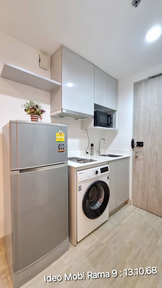 For rent: Ideo Mobi Rama 9, ready to move in, fully furnished + complete electrical appliances. Reserve now!