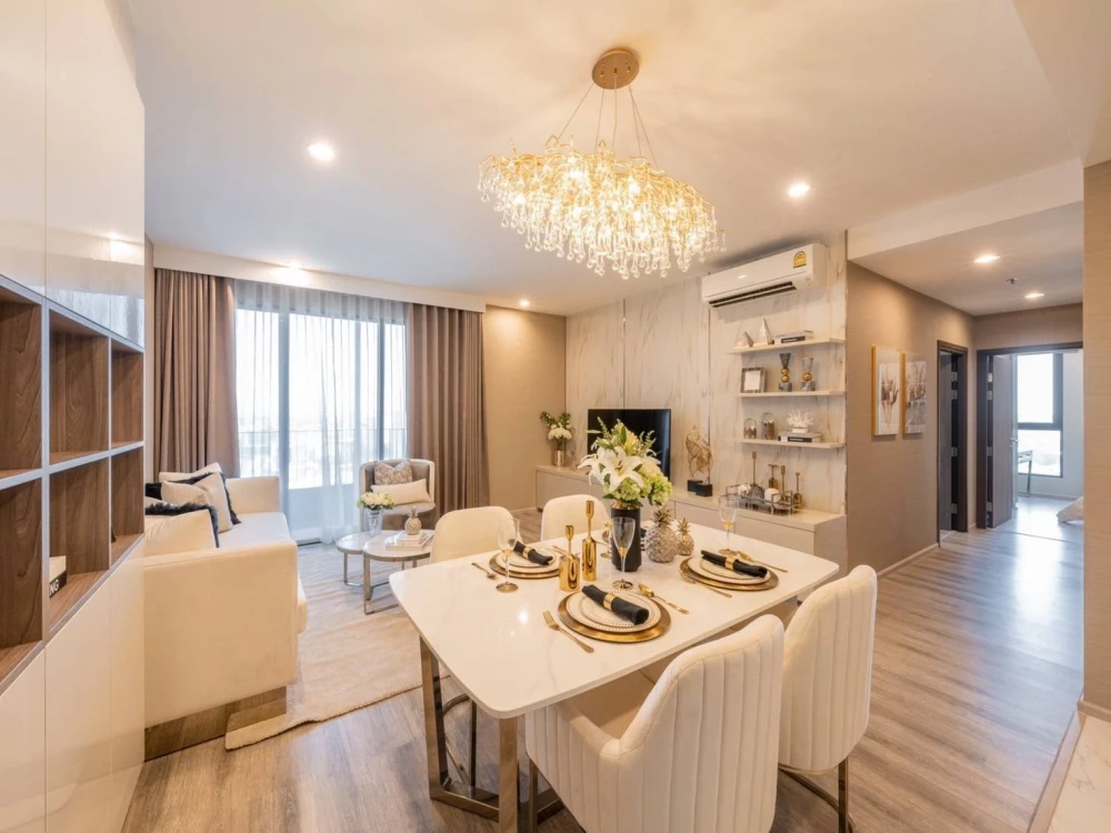 For rent, Ideo Mobi Sukhumvit 66, beautifully decorated room with good built-ins, very good price. I tell you, don't delay.