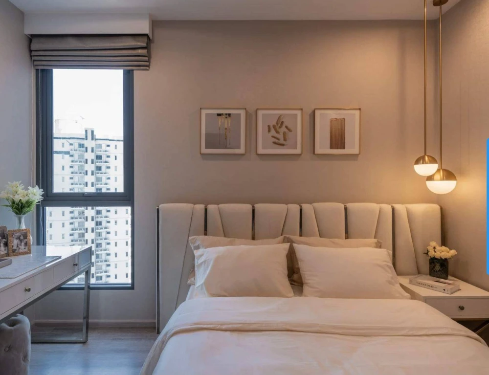 For rent, Ideo Mobi Sukhumvit 66, beautifully decorated room with good built-ins, very good price. I tell you, don't delay.
