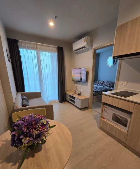 For Rent: Noble NUE Mega Plus Bangna, 18th floor, city view. Fully furnished and inviting—book now!