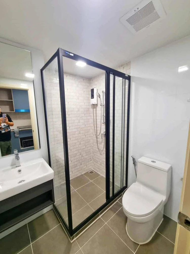 Condo for rent, Atmoz Kanaal Rangsit, a nice room with full facilities, good price, come and reserve now, don't miss out!