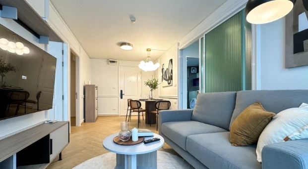 Condo for rent, Chateau In Town Phaholyothin 11, 7th floor. Spacious garden view with cool light. Quiet layout with perfect proportions. Book now!