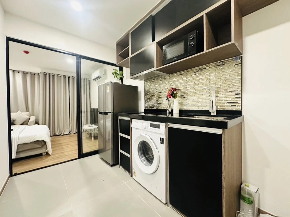 Condo for rent, CYBIQ Ratchada 32, ready to move in, fully furnished, appliances included, affordable price, reserve now, don't delay.
