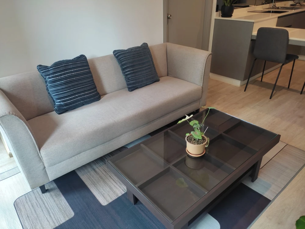 Spacious condo for rent at Ideo New Rama 9, offering ample living space and full facilities. Ready for immediate booking!