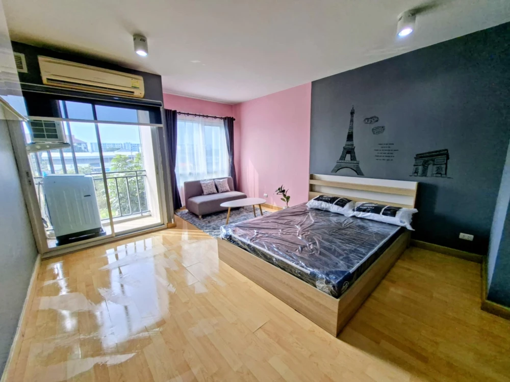 Condo for rent at Iris Avenue Onnuch – Wongwan. Nice room, fully furnished with appliances. Book today! Don't wait!
