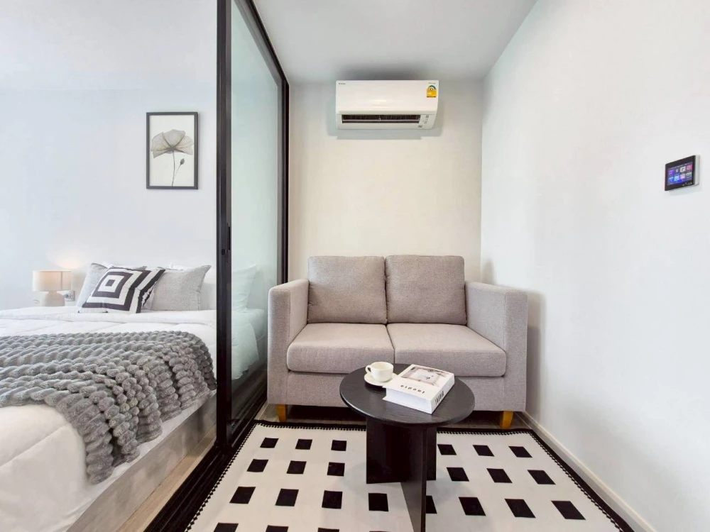 Condo for rent at Kave Seed Kaset. Nice room, fully furnished with appliances. Just bring your belongings and move in! Don't miss out!