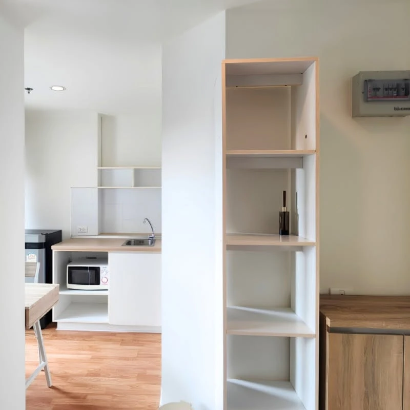 Condo for rent at Lumpini Park Phetkasem 98. The unit is partitioned into separate, clearly defined zones. Don't miss out!