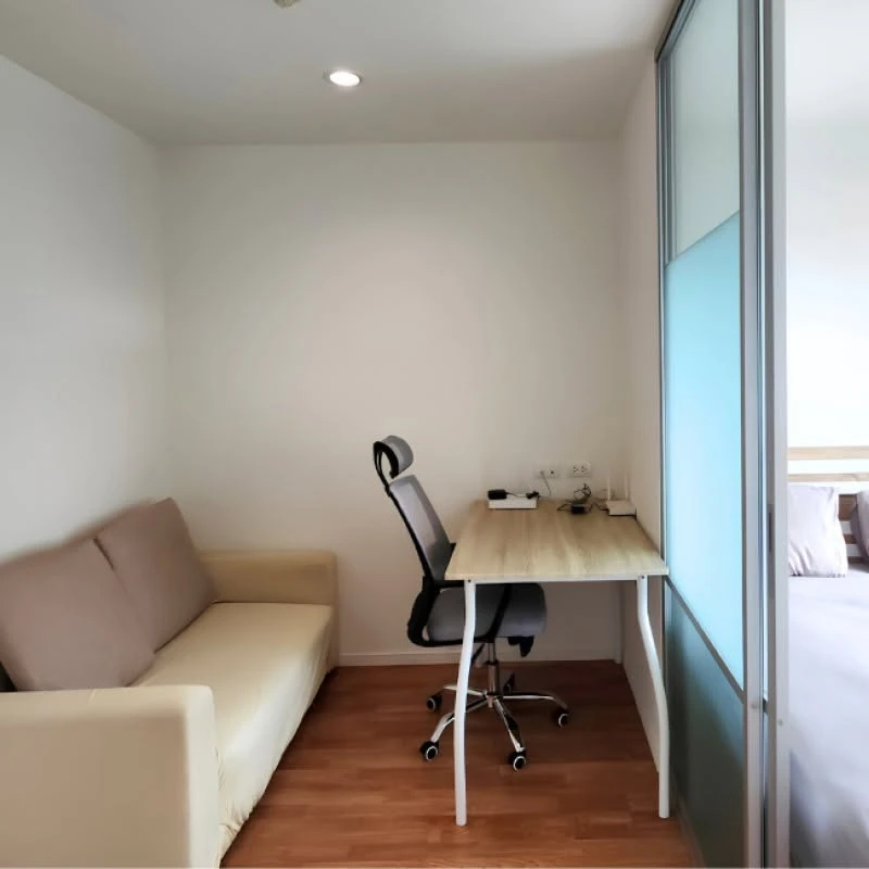 Condo for rent at Lumpini Park Phetkasem 98. The unit is partitioned into separate, clearly defined zones. Don't miss out!