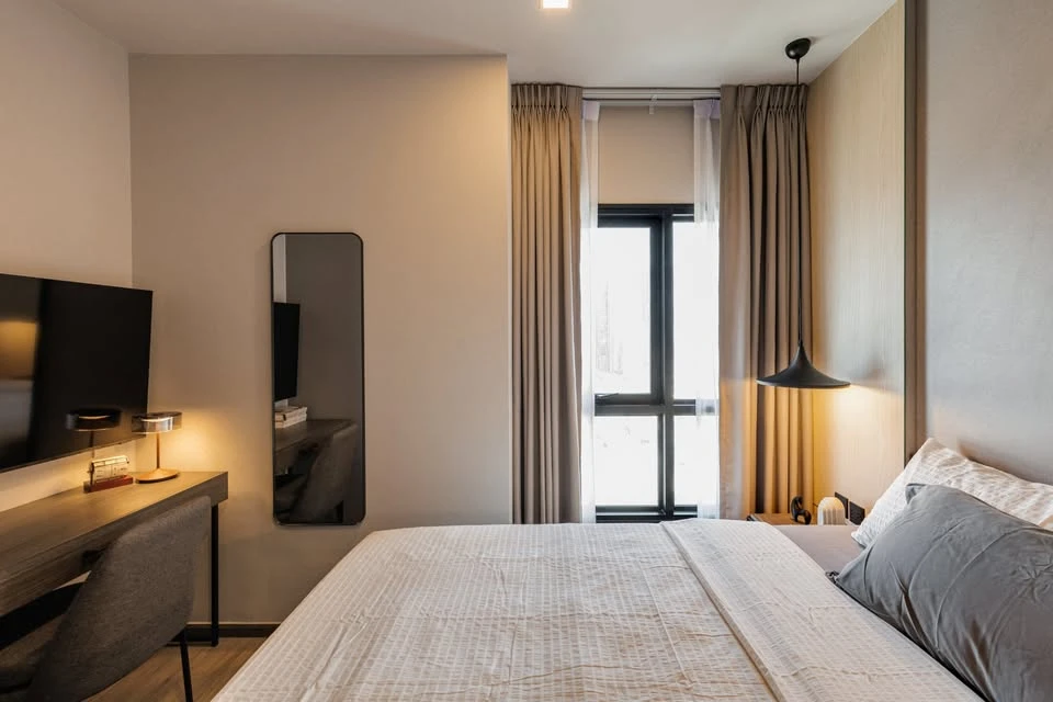 Condo for rent at Metris District Ladprao, 2 bedrooms, 1 bathroom, beautifully furnished, fully equipped. Book now, don't miss out!