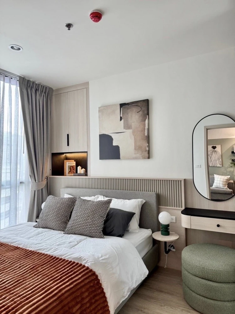 Condo for rent Noble Nue District R9, beautifully decorated room, 16th floor, high view, complete here, if you miss it, you will regret it later.