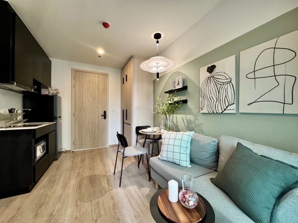 Condo for rent Noble Nue District R9, beautifully decorated room, 16th floor, high view, complete here, if you miss it, you will regret it later.