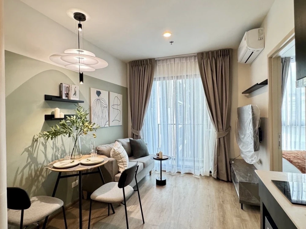 Condo for rent Noble Nue District R9, beautifully decorated room, 16th floor, high view, complete here, if you miss it, you will regret it later.