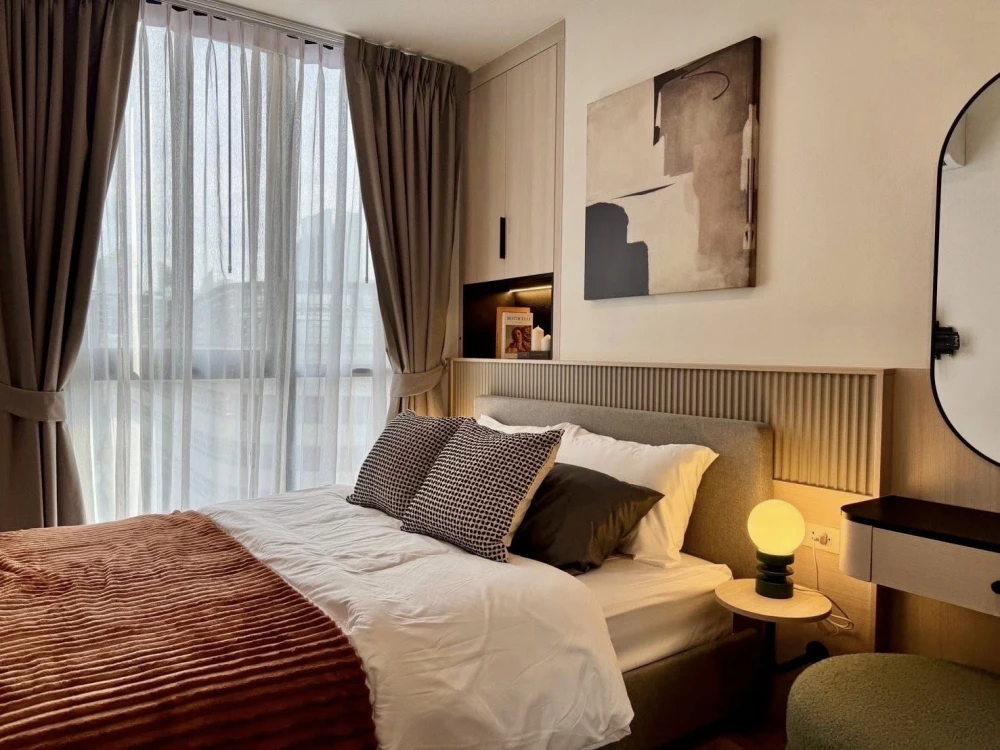 Condo for rent Noble Nue District R9, beautifully decorated room, 16th floor, high view, complete here, if you miss it, you will regret it later.