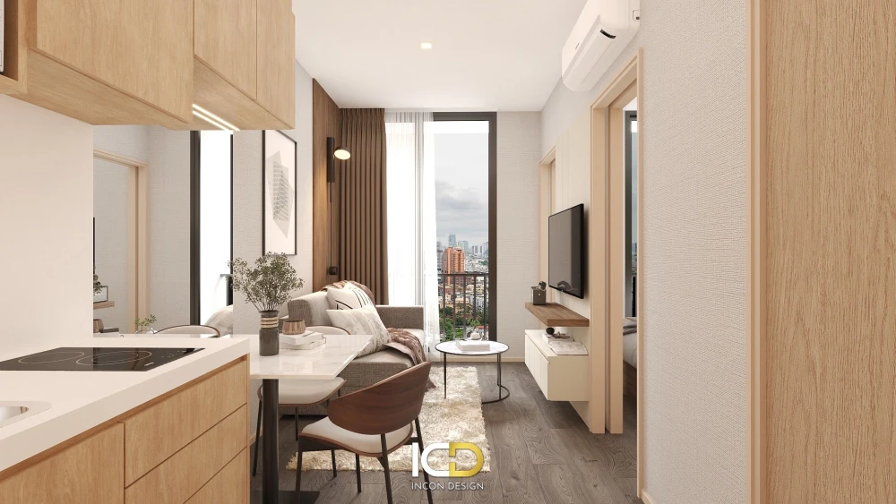ให้เช่าคอนโด Noble State Sukhumvit 39 ชั้น 34 ชั้นสูง วิวเมืองสุขุมวิท ตกแต่ง built-in อย่างดี จองเลย