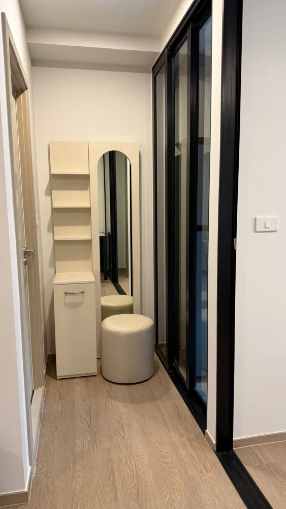 Condo for rent: Origin Plug & Play Bangkunnon Tripple Station, 12A floor, southwest facing. Pets allowed. Away from the elevator and garbage room. Boo