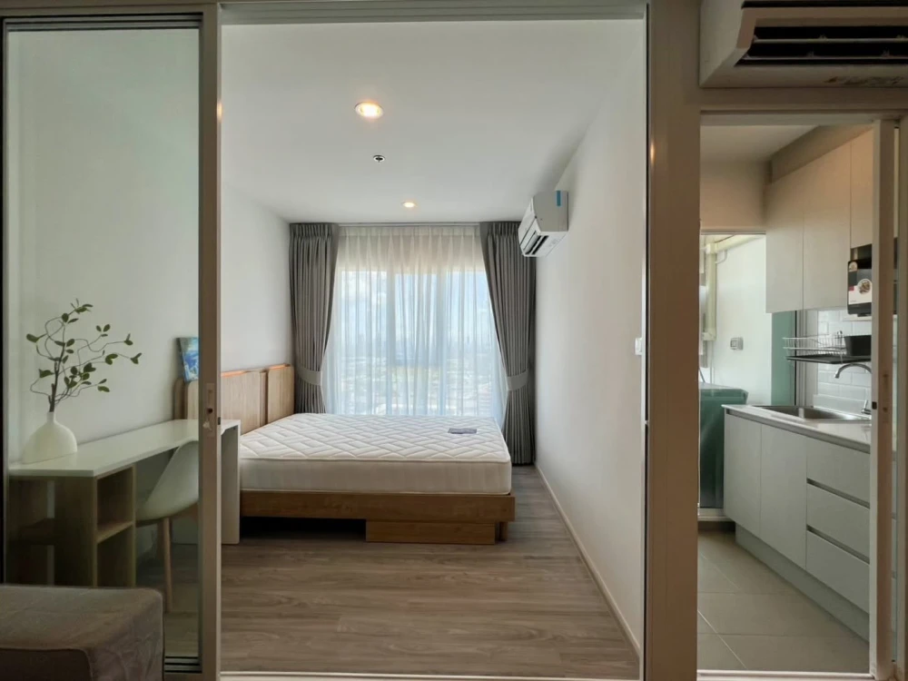 Condo for rent at Regent Home Bangna. The unit is partitioned into separate areas, fully furnished with appliances. Book now before it's too late!