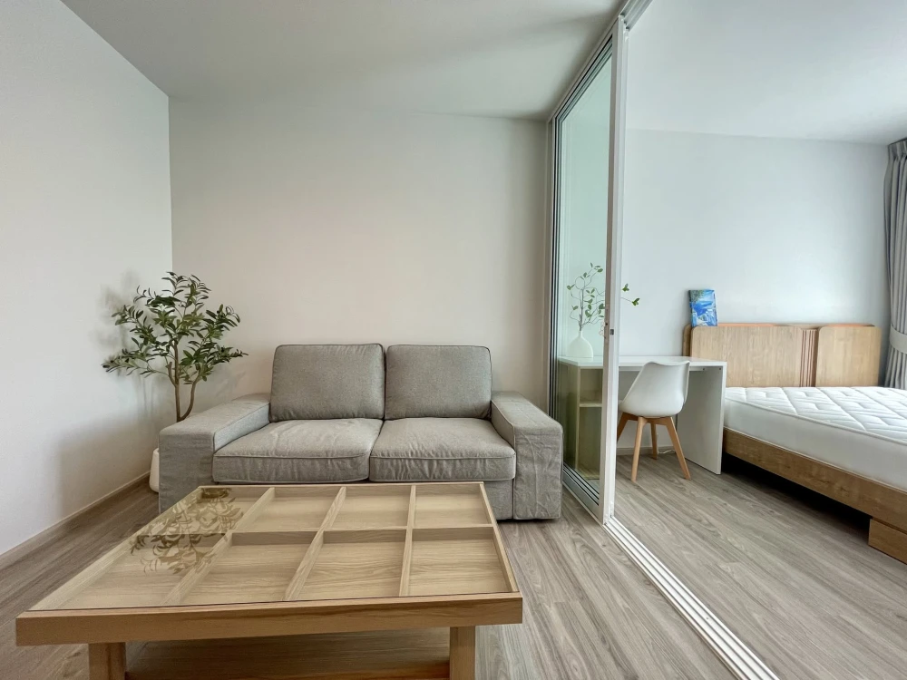 Condo for rent at Regent Home Bangna. The unit is partitioned into separate areas, fully furnished with appliances. Book now before it's too late!