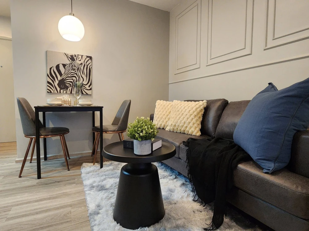 Condo for rent at Regent Home Bangna. Nice unit, fully furnished with appliances. Just bring your suitcase and move in!
