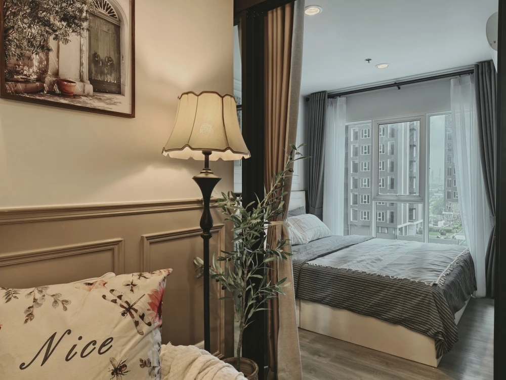 Condo for rent, Regent Home Bangna, Building D, 7th floor, pool view, fully furnished, ready to move in. Don't miss out!