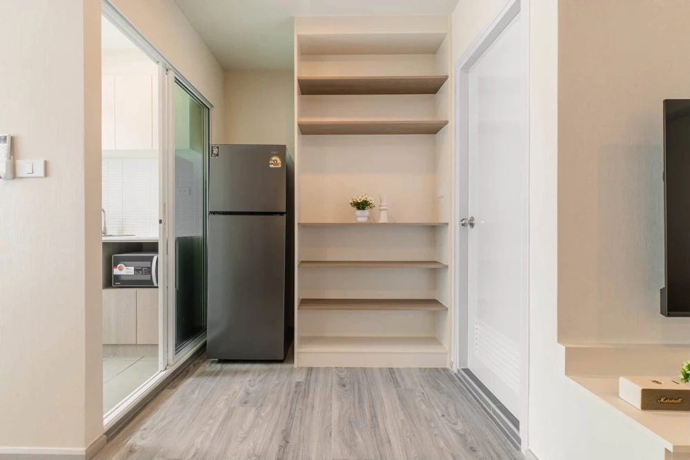 Condo for rent at Regent Bangna, 30th floor with a river view. Fully furnished and ready for immediate move-in—just bring your personal belongings. Do