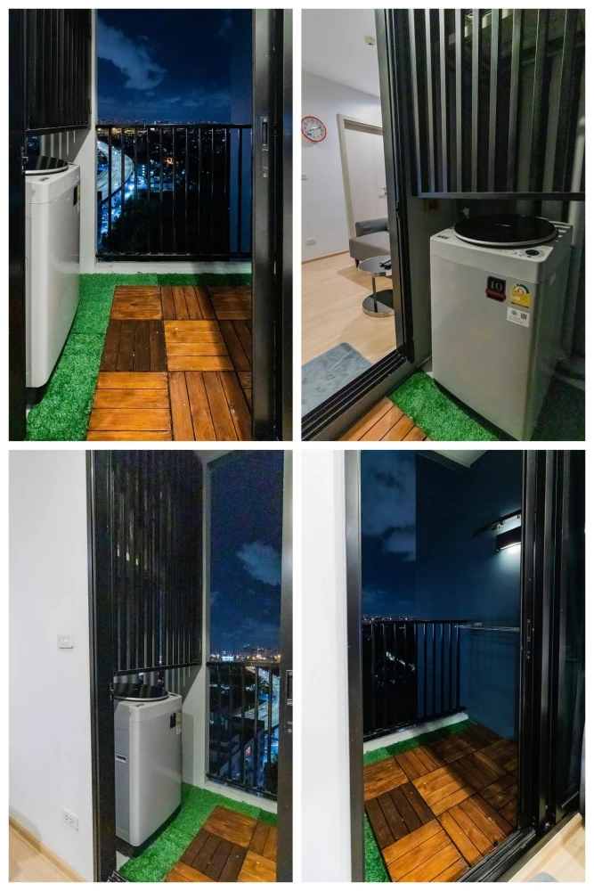 Condo for rent at The Base Ramkhamhaeng. Beautiful room, fully furnished with appliances, complete functionality, ready to move in immediately.
