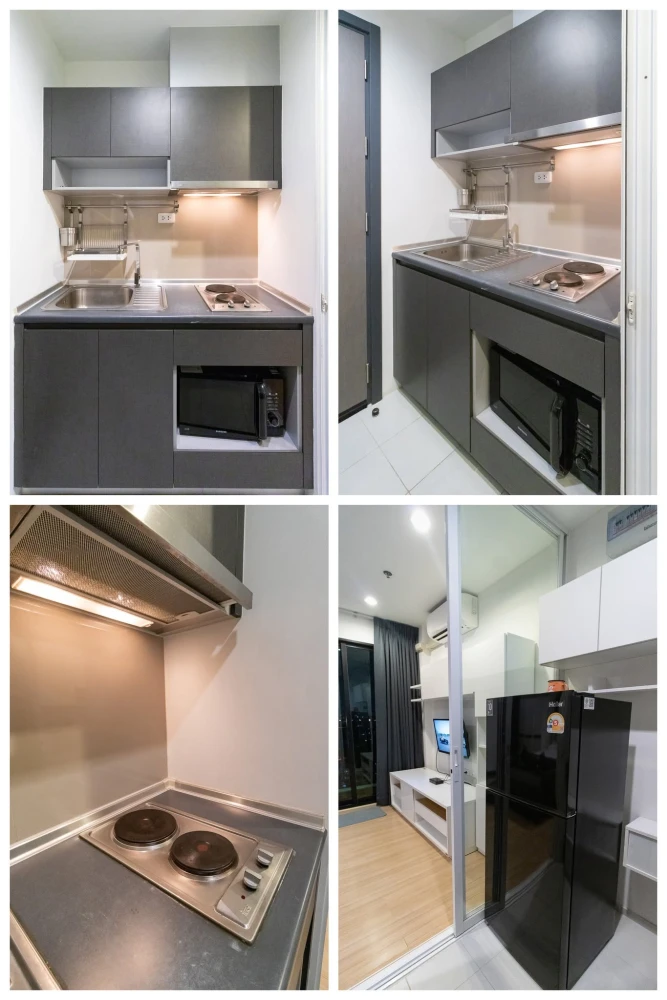 Condo for rent at The Base Ramkhamhaeng. Beautiful room, fully furnished with appliances, complete functionality, ready to move in immediately.