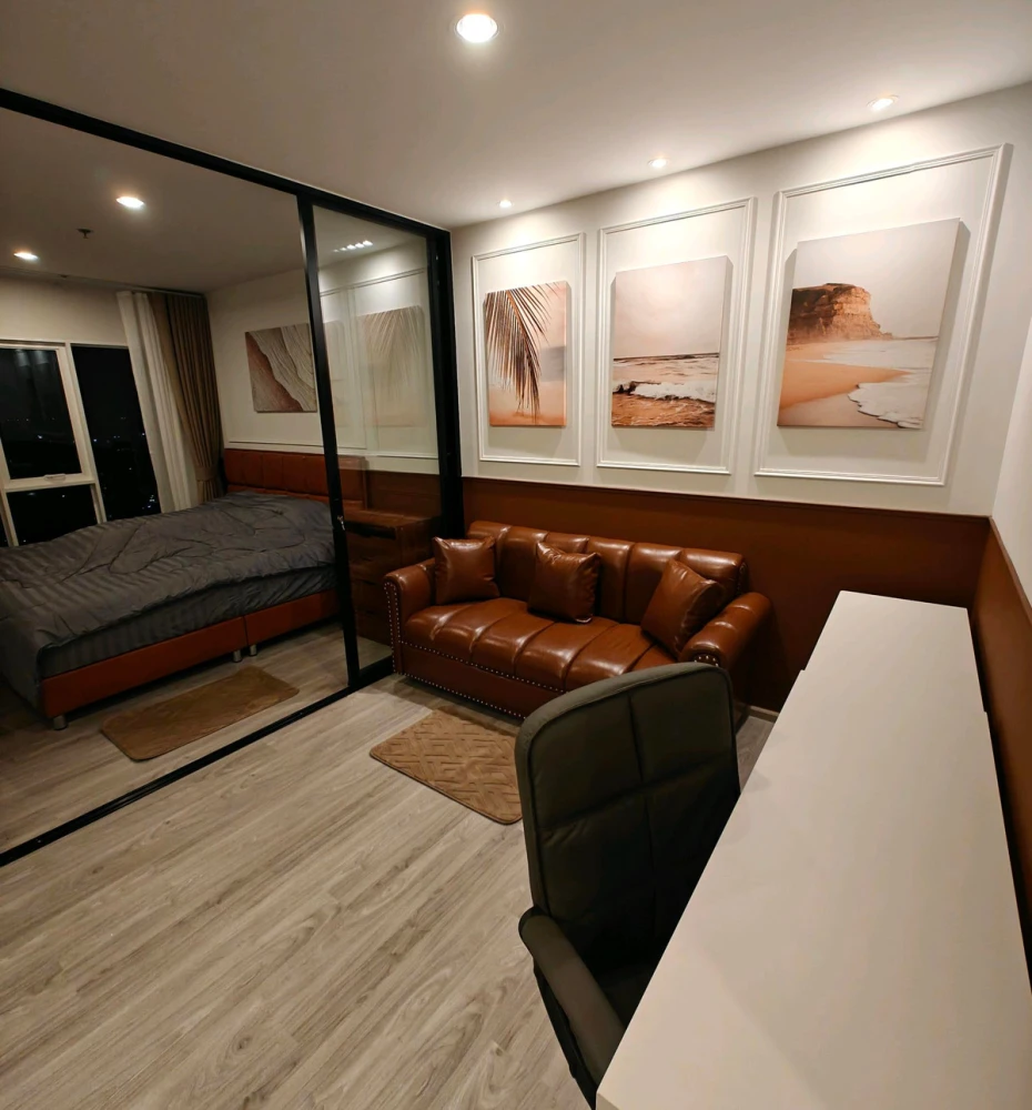 Condo for rent, Regent Home Bangna, 24th floor, unobstructed river view, fully furnished with all appliances. Book today! Don't miss out!