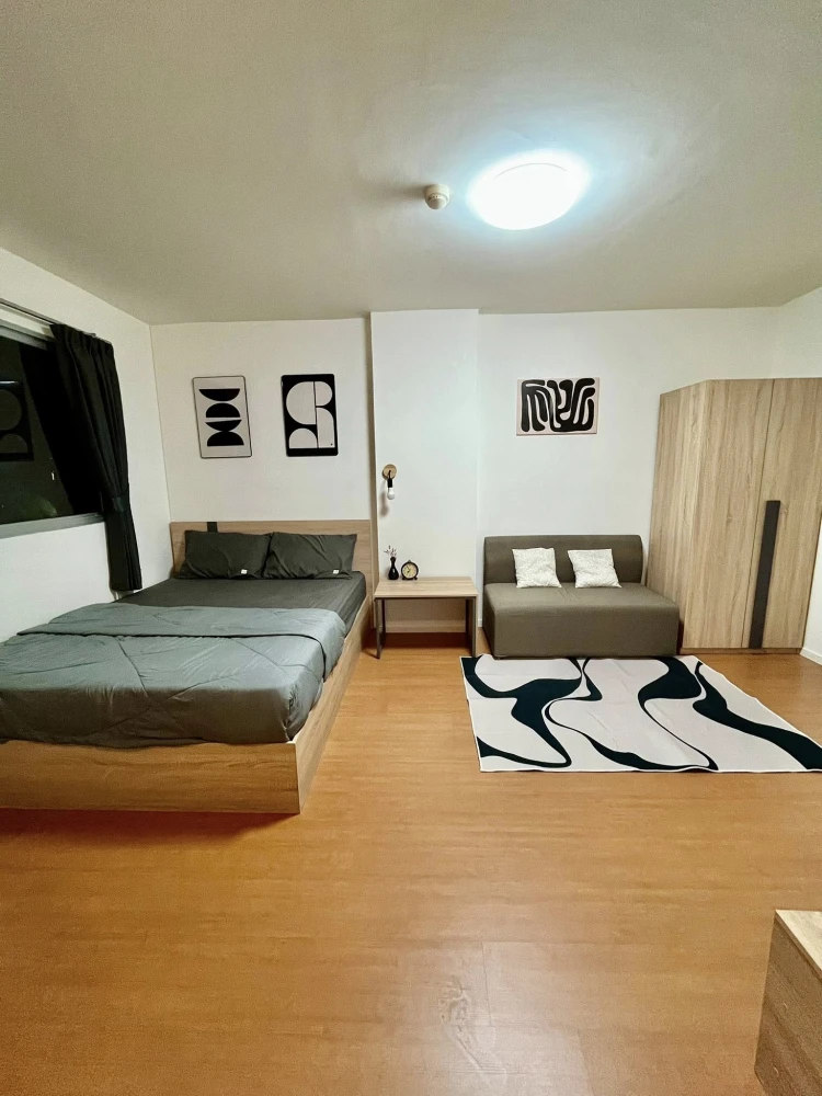 Condo for rent, Lumpini Township Rangsit, Khlong 1, studio room, 2nd floor, not high-rise, comes with a great price, hurry and reserve now!
