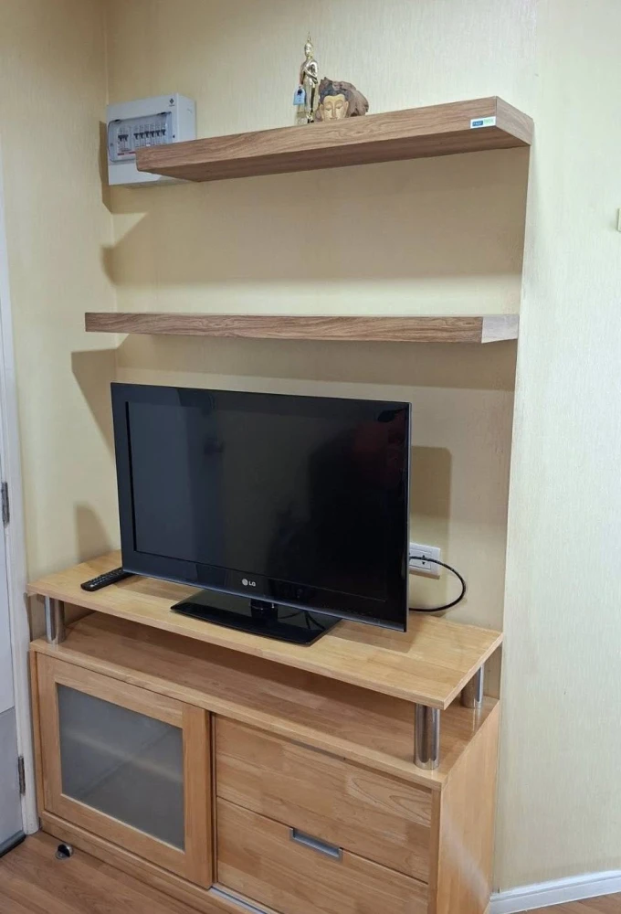 Condo for rent, Lumpini Place Suksawat-Rama 2, a nice room on the 23rd floor with a high view, a well-separated bedroom. Don't miss it!