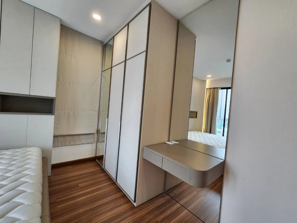 Condo for rent, Supalai Premier Charoen Nakhon, corner unit, view of the Chao Phraya River bend and Icon Siam, fully furnished and ready to move in. B