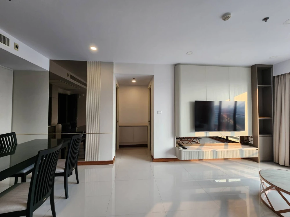 Condo for rent, Supalai Premier Charoen Nakhon, corner unit, view of the Chao Phraya River bend and Icon Siam, fully furnished and ready to move in. B