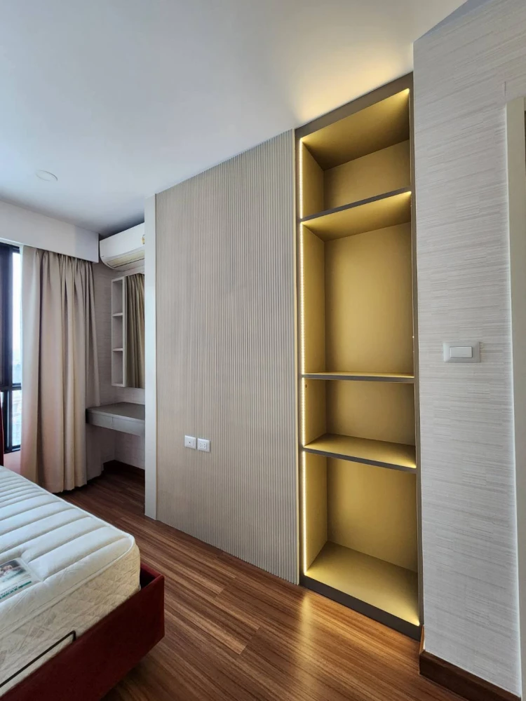 Condo for rent, Supalai Premier Charoen Nakhon, corner unit, view of the Chao Phraya River bend and Icon Siam, fully furnished and ready to move in. B